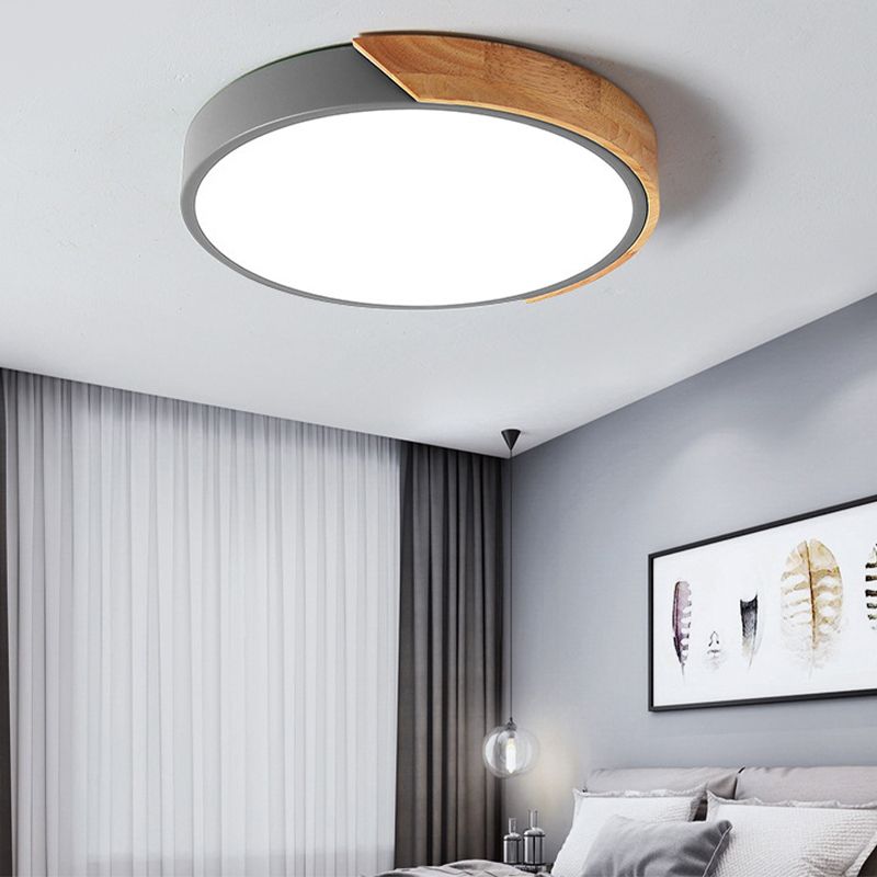 Geometric Flush Light Fixtures Modern Style Metal 1 Light Flush Mount Lighting