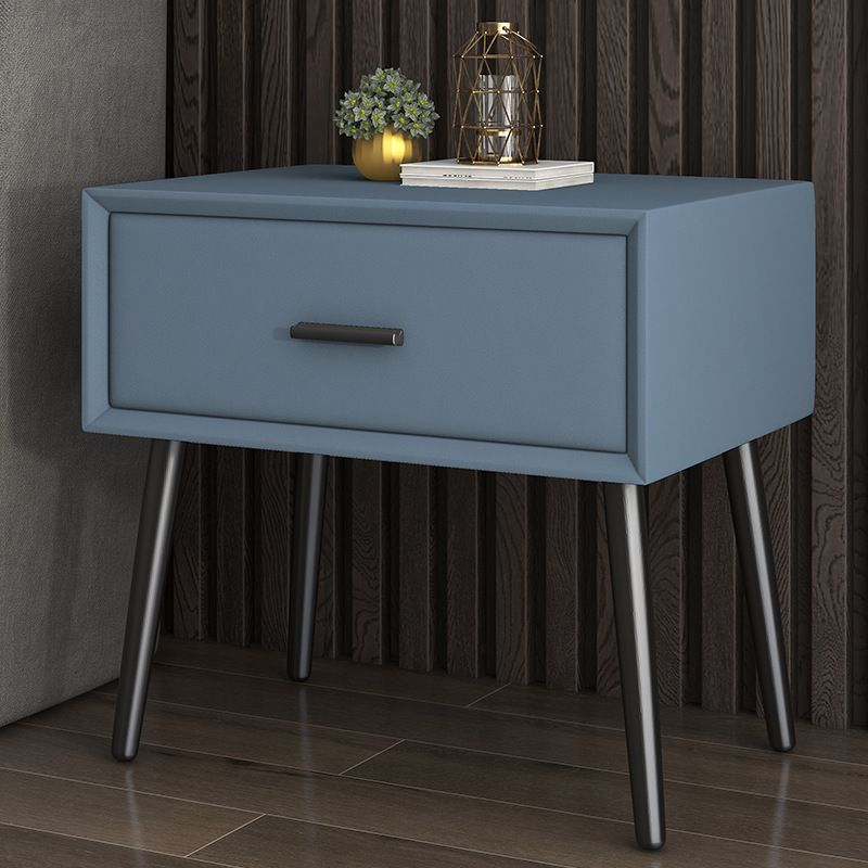 Contemporary Bed Nightstand Solid Wood Bedside Cabinet with Drawer