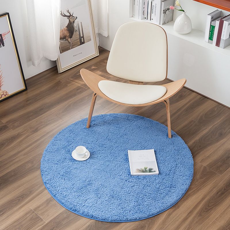 Casual Multicolored Nordic Rug Polypropylene Solid Color Carpet Non-Slip Backing Machine Washable Rug for Bedroom