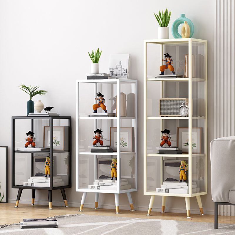 Industrial Freestanding Standard Kids Bookcase Metal Shelf in Multiple Colors