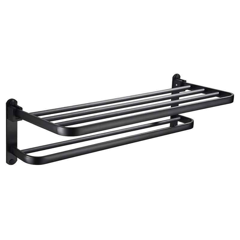 Modern Classic Bath Hardware Set Matte Black Robe Hooks/Towel Bar & Bath Shelf