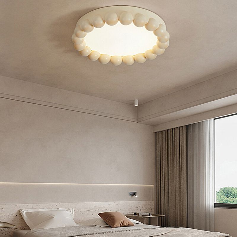 Contemporary Round Ceiling Flush Metal and Acrylic Flush Mount