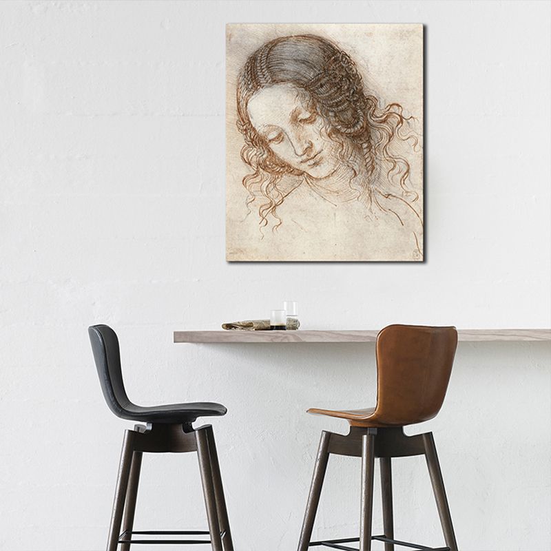 Minimalism Maiden Art Charcoal Drawings Gray Wall Decor, Multiple Sizes Available