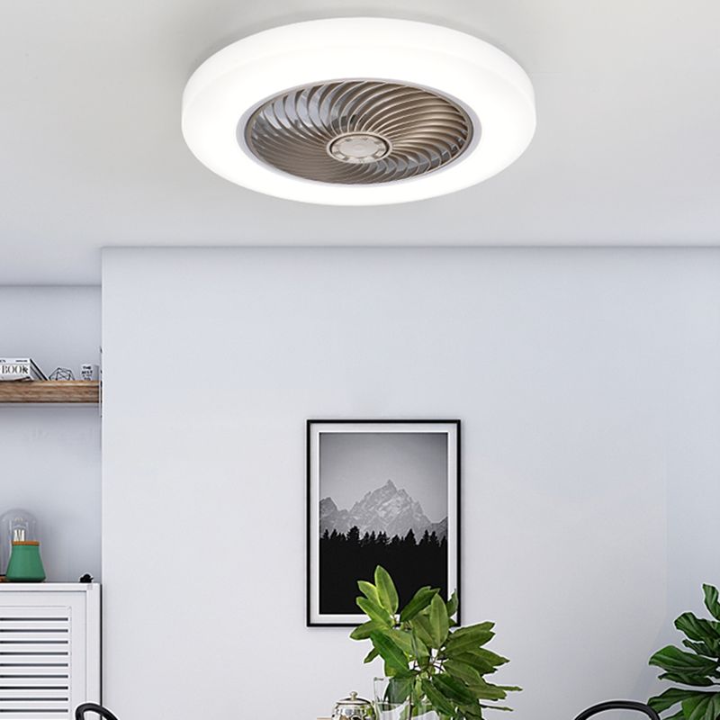 Lampada per ventola rotonda a taglio dritto semplicità sala da pranzo acrilico LED LED LUCE