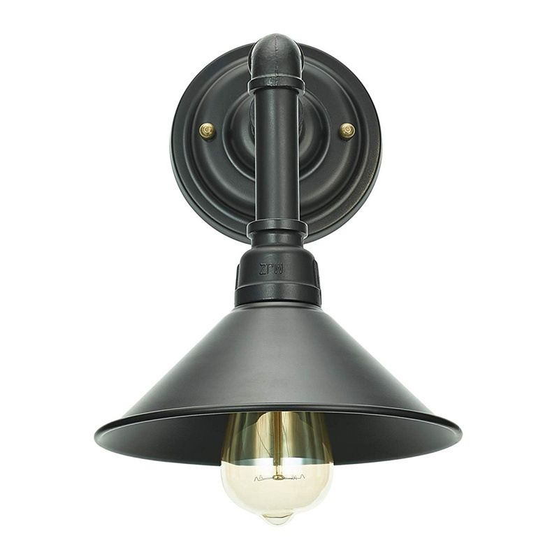 Industrial Cone Shape Wall Mount Light Fixture Sconce Lamp for Wash Room