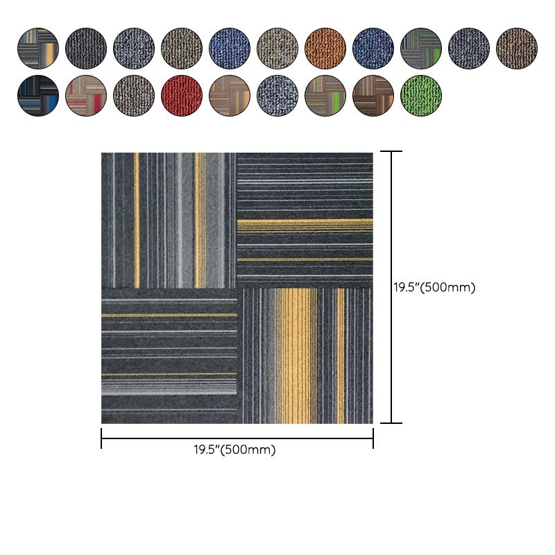 Office Level Loop Carpet Tile Multi-Color Fade Resistant Loose Lay Indoor Carpet Tiles