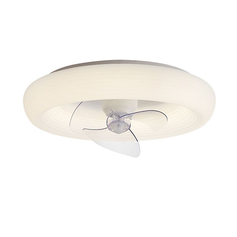 Modernism White Single Ceiling Fan Lamp LED Ceiling Fan Light with Acrylic