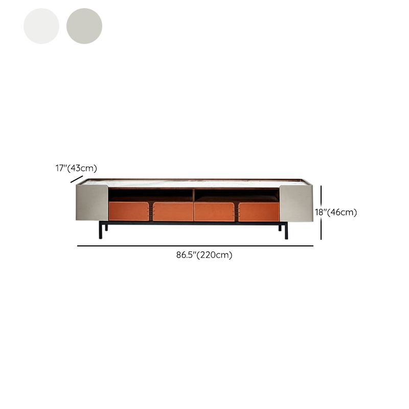 Open Storage TV Media Console Contemporary Media Console with 2/3 Drawers