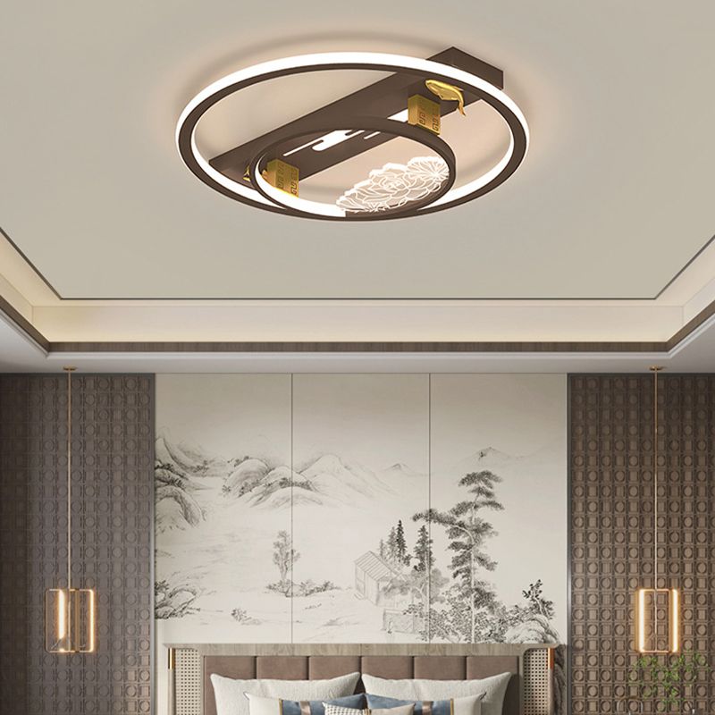 Modern Ceiling Lamp Geometric LED Flush Mount Light Fixture for Bedroom