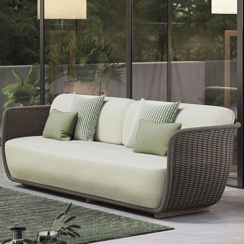 Rattan Patio Sofa Contemporary Minimalist Villa Outdoor Patio Sofa