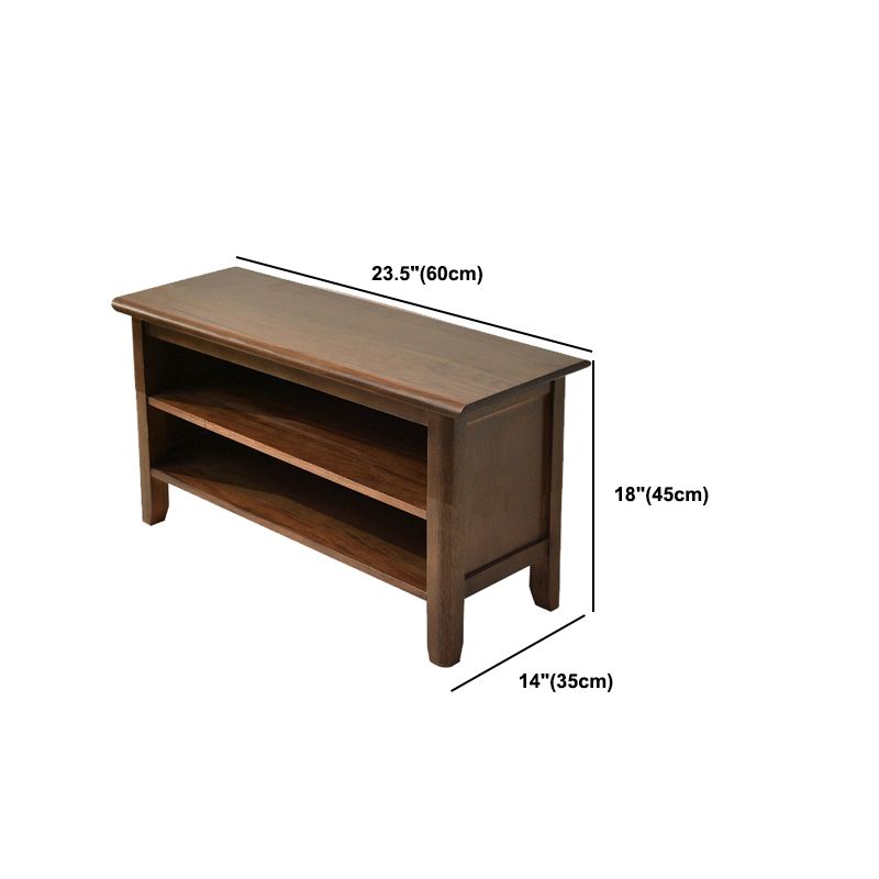 Contemporary Seating Bench Solid Wood Rectangle Bench with Storage