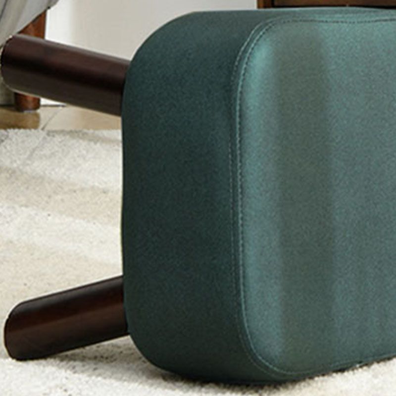 Modern Ottoman Cotton Upholstered Solid Color Square Ottoman with Legs