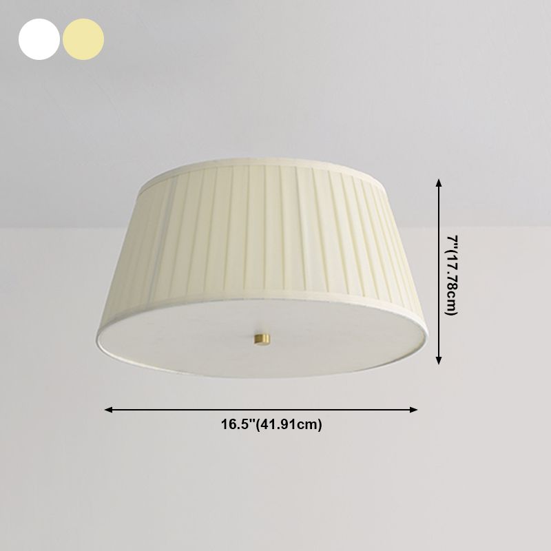 Luminaire encastré à tambour en tissu, plafonnier traditionnel pour salle à manger