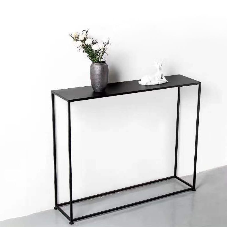 Contemporary Iron Frame Console Table Rectangle Scratch Resistant Console Sofa Table