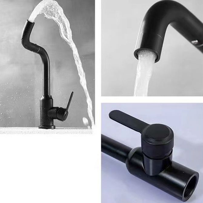 Modern Vessel Sink Bathroom Faucet Brass Lever Swivel Spout Vessel Faucet