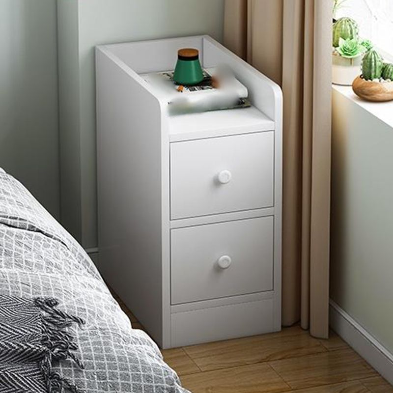 Modern Open Storage Night Table Drawer Storage Imitation Wood Nightstand