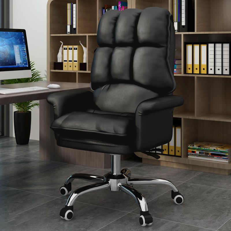 Executive Swivel Chair with Padded Arms Modern Computer Chair with Wheels