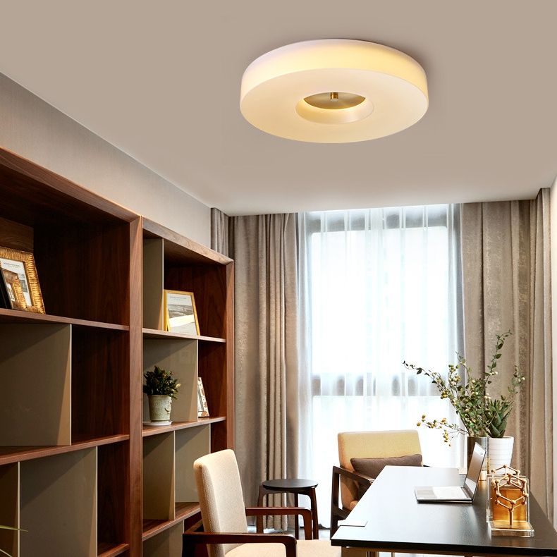 Contemporary Ceiling Lighting Gold Flush Mount Fixture with Acrylic for Bedroom