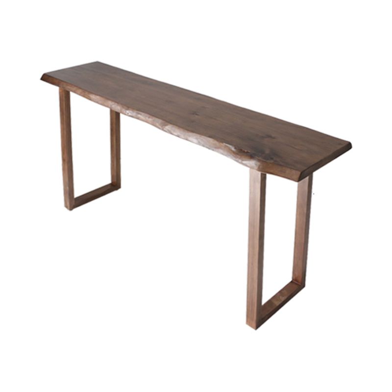 Wood Bar Dining Table Modern Bar Table with Sled Base for Dining Room Kitchen