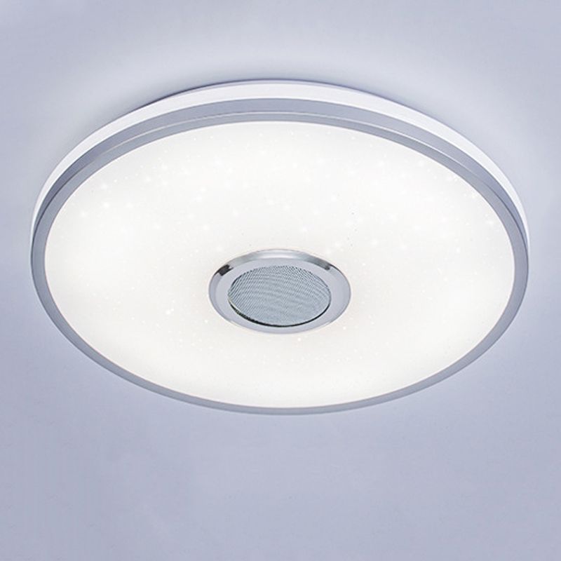 Round Shape LED Intelligent Ceiling Lamp Modern Acrylic 1 Light Flush Mount for Bedroom