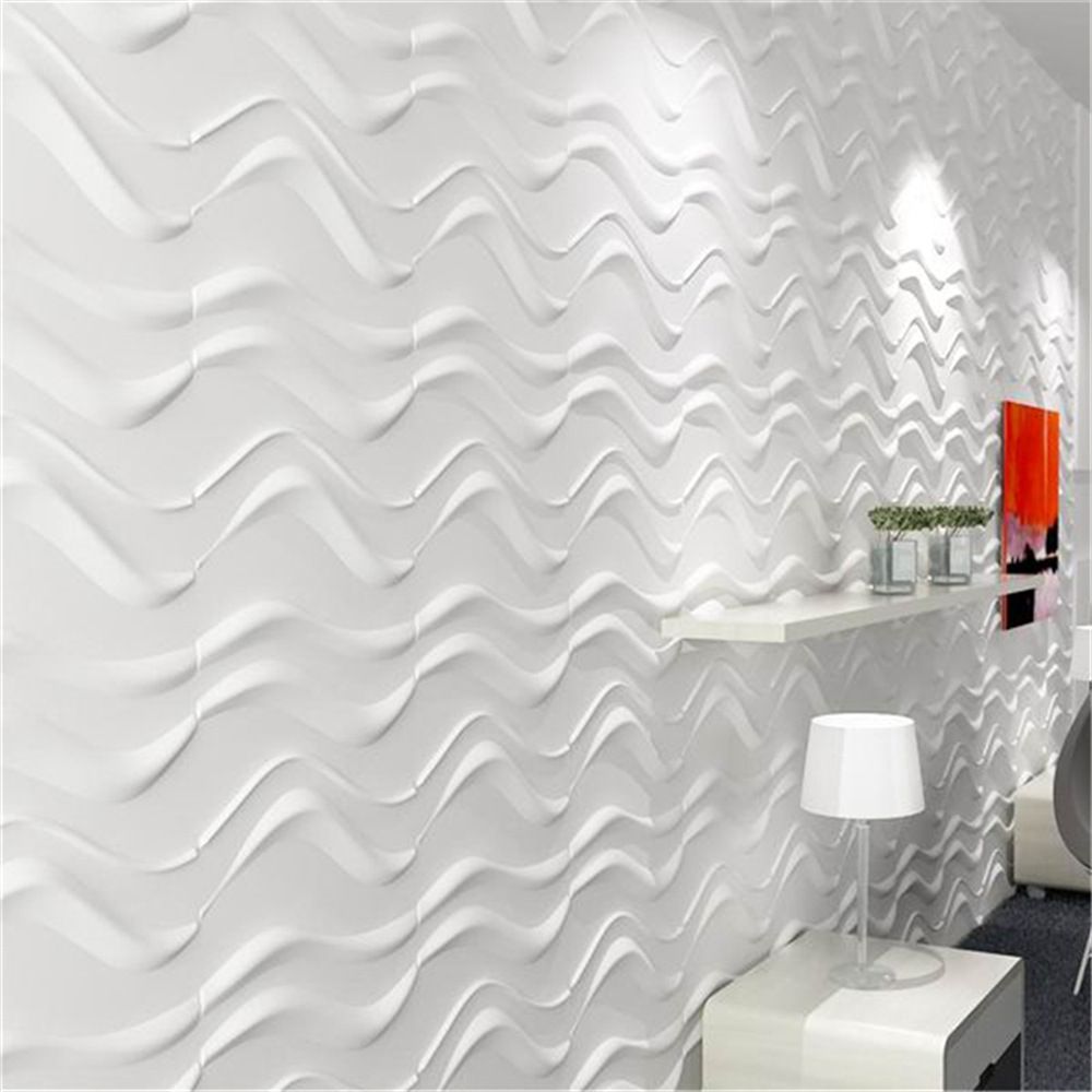 Modern Wall Paneling 3D Print Waterproof Peel and Stick Wall Panel