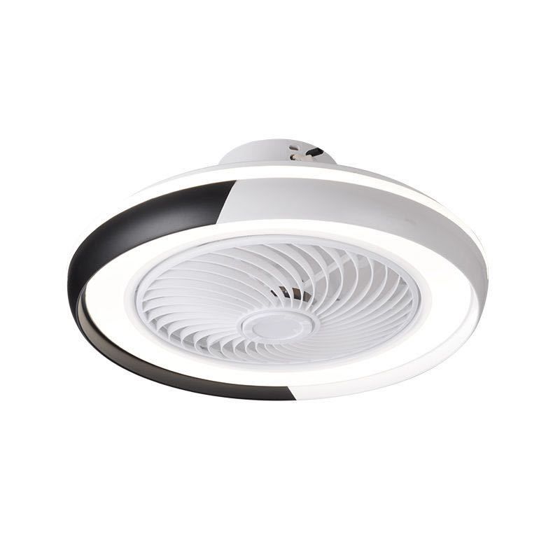 19.5 "de ancho Macaron Round 5 Lámpara de ventilador de techo Acrílico Dormitorio LED LED SEMI FLUSH, control remoto