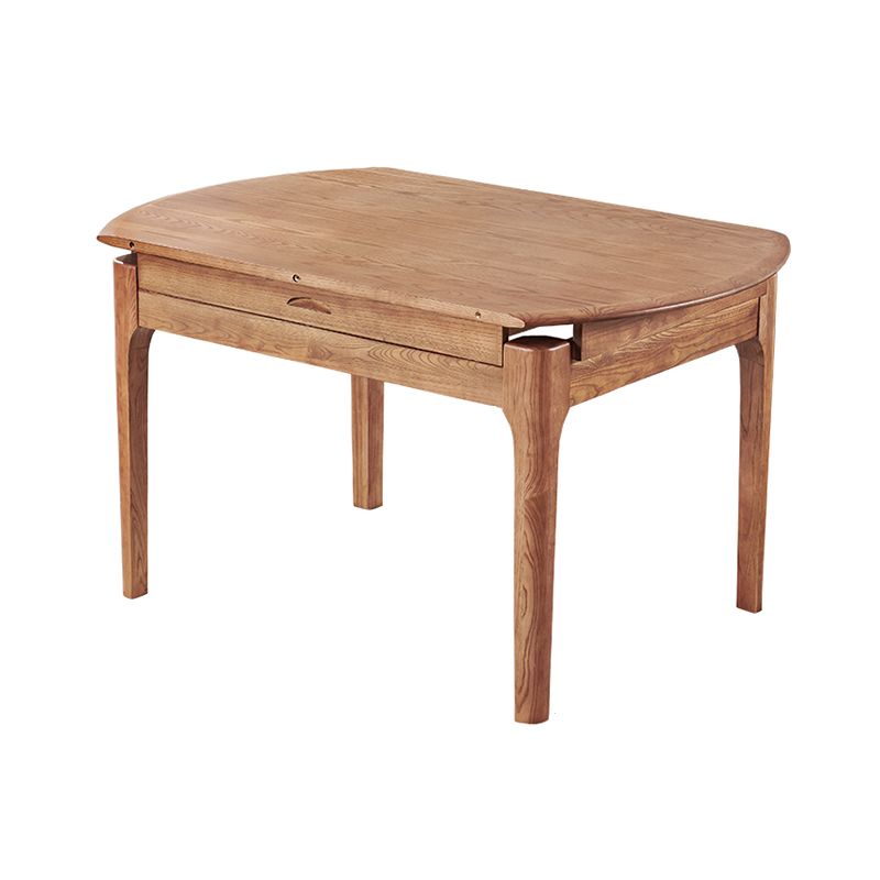 Juego de comedor moderno Madera sólida Redonda 4 patas Base de la base de comedor extensible