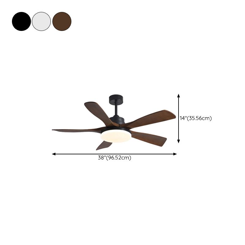 Nordic Ceiling Fan Light Fixture Simple Wooden LED Ceiling Lamp for Bedroom