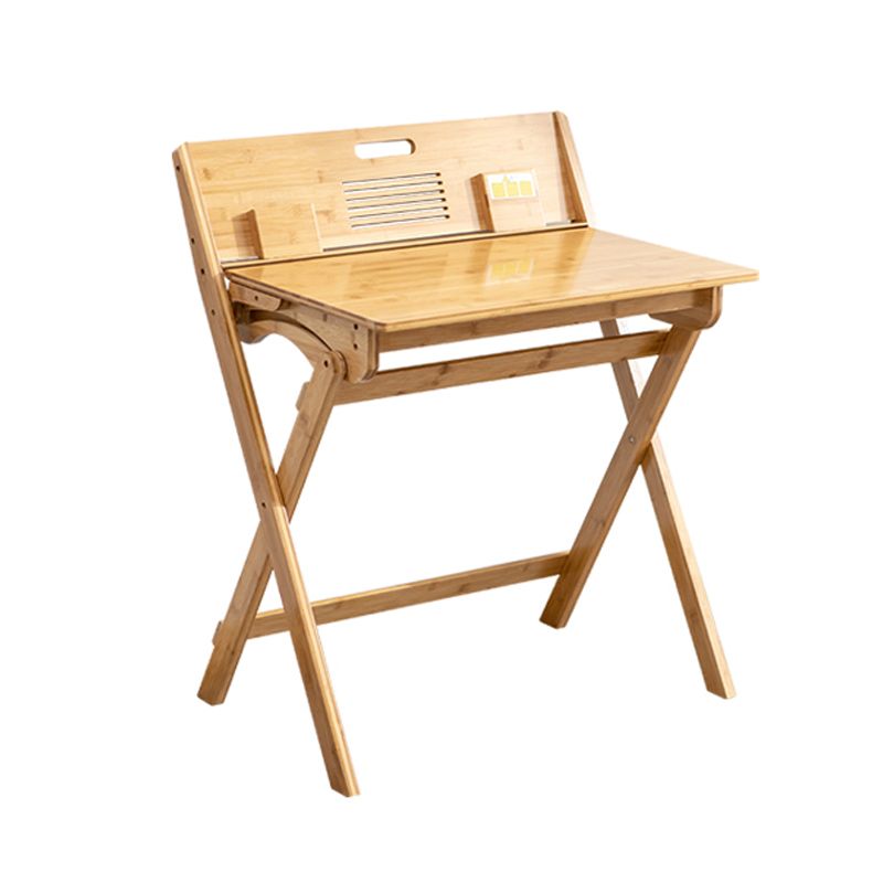 Natural Writing Desk in Solid Wood Foldable Student Table & Chair