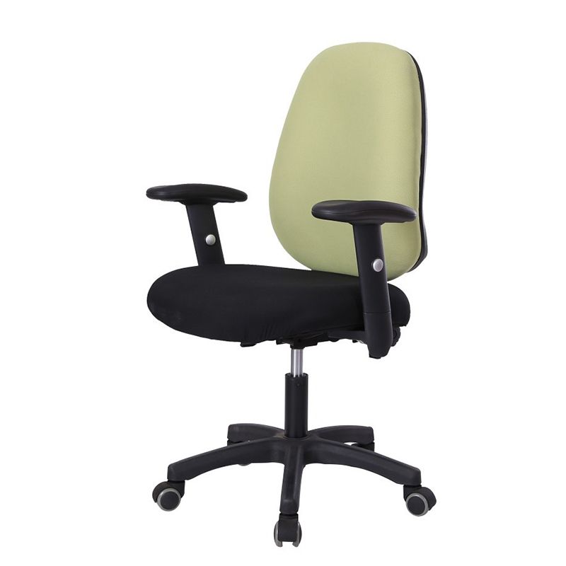 Modern Metal Desk Chair Mid Back Home Office Chair with Wheels