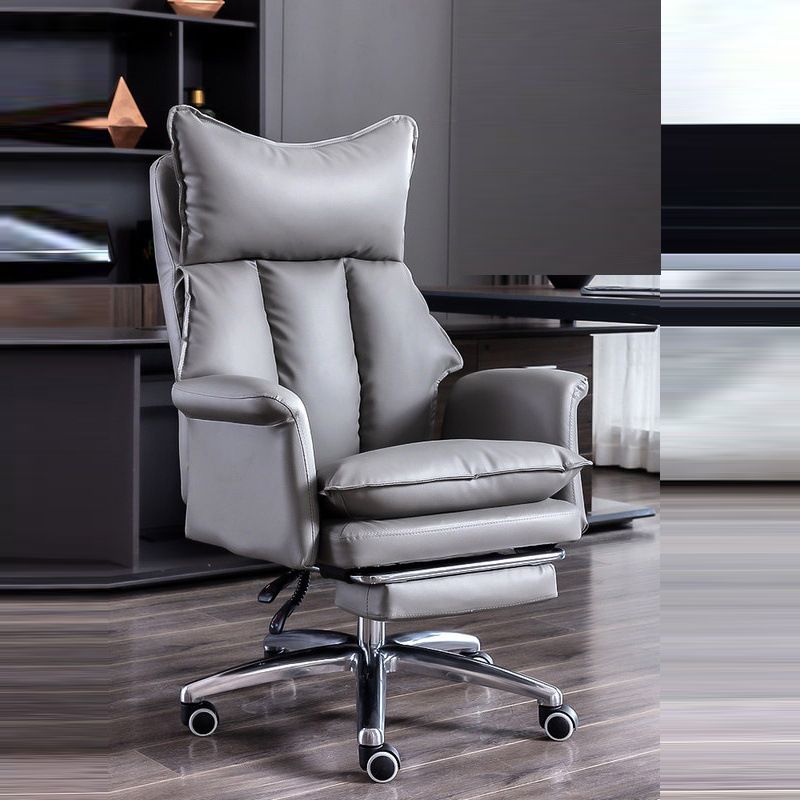 Upholstered Task Chair with Padded Arms Modern Office Chair with Wheels