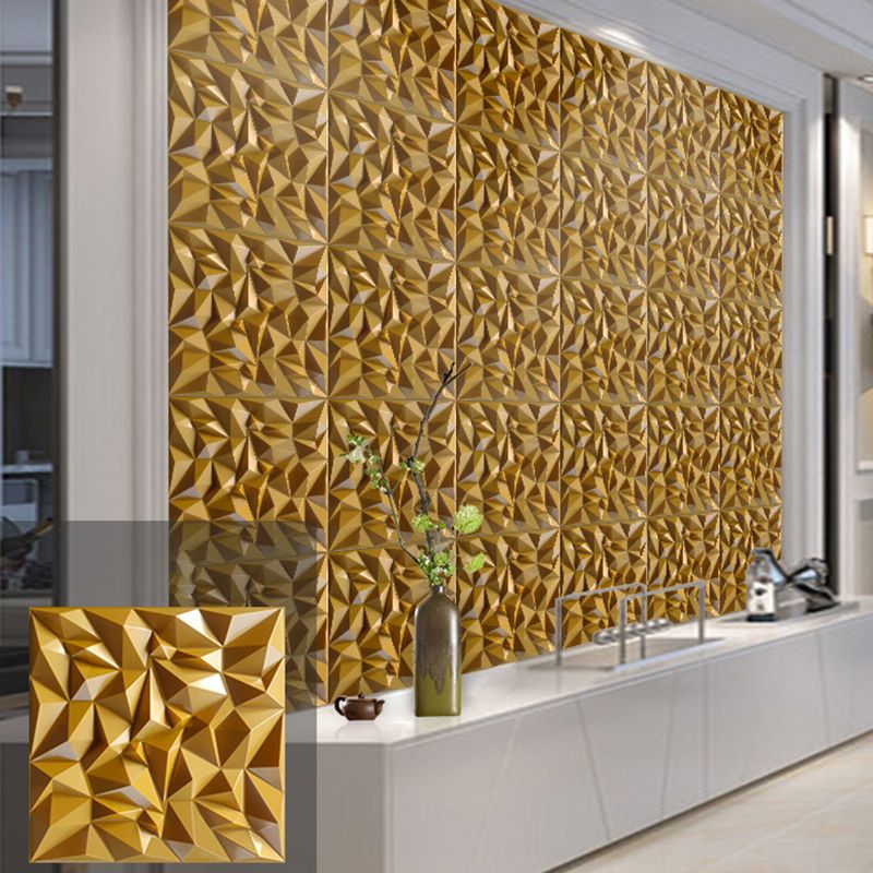 Modern Square Interior Wall Paneling Peel and Stick 3D Embossed Wall Paneling