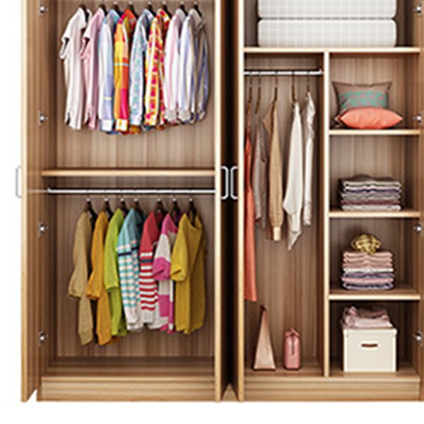 Manufactured Wooden Kids Closet Modern Style Bedroom Wardrobe Closet with Garment Rod