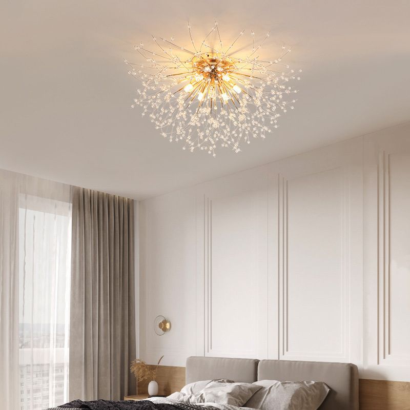 4/6-Light Modernism Golden Flush Mount Lighting LED Ceiling Light