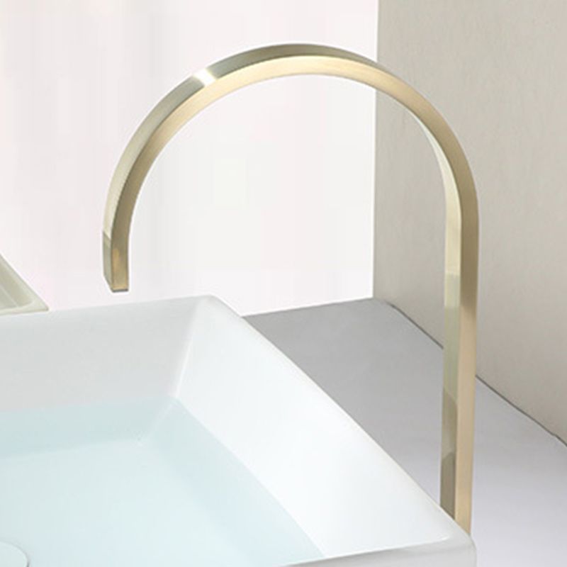 Light Luxury Vanity Sink Faucet Cubic Single Handle Faucet for Bathroom