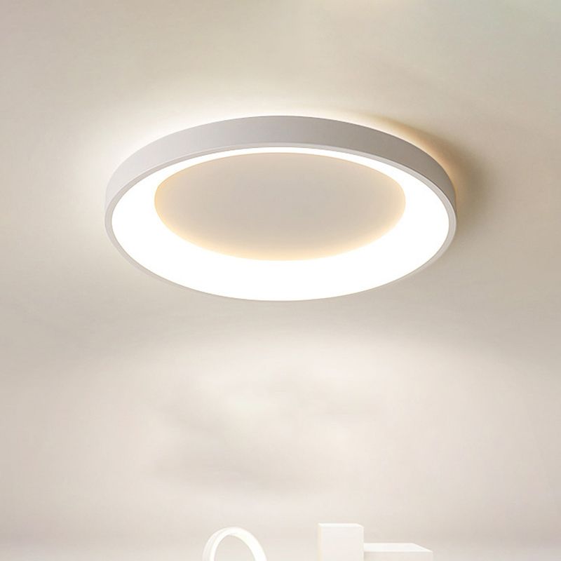 Modernism Metallic White Ceiling Light LED Flush Mount Lighting for Hallway