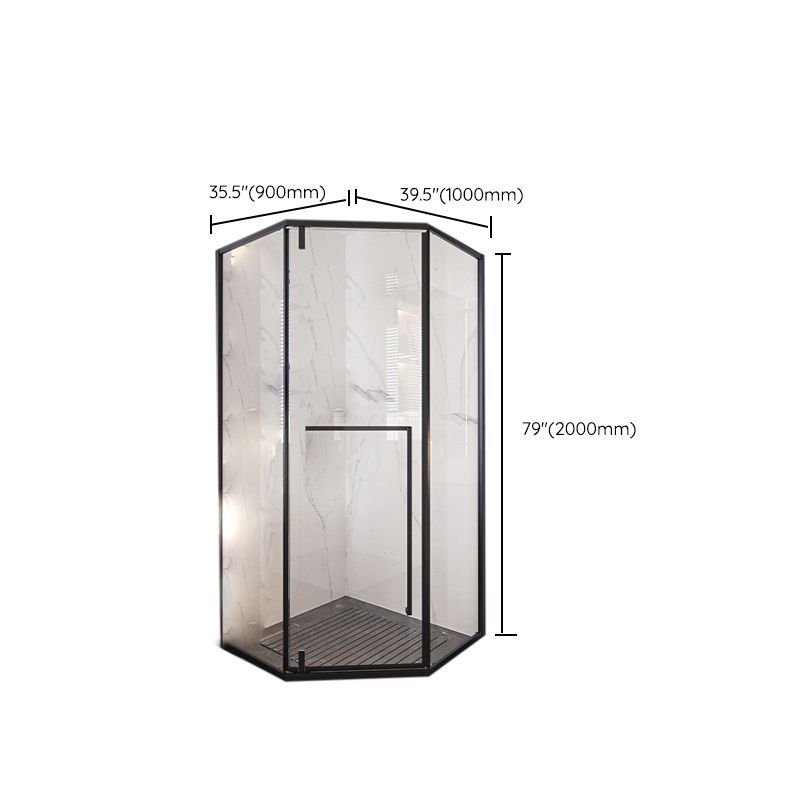 Pivot Transparent Shower Bath Door Tempered Semi-Frameless Shower Door