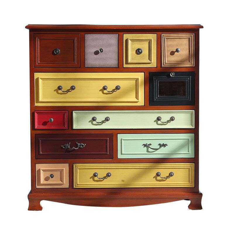 Traditional Style Chest Wooden Storage Chest with Drawers for Bedroom