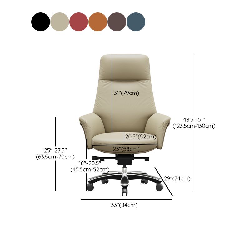 Contemporary Swivel Executive Chair Height-adjustable Managers Chair for Office