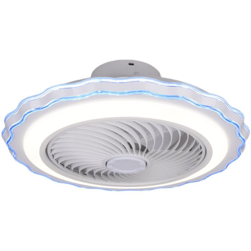 Scalloped Semi Flush Ceiling Fixture Modern Acrylic Bedroom LED Fan Light