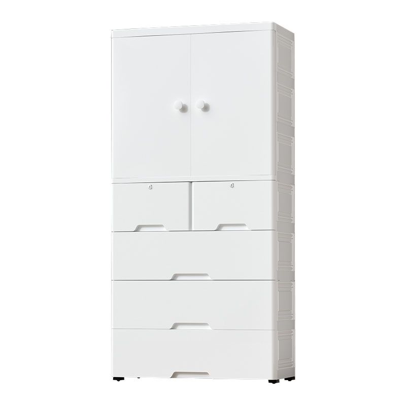 Scandinavian Kids Nightstand Plastic Nursery Dresser , 14.82 Inch W