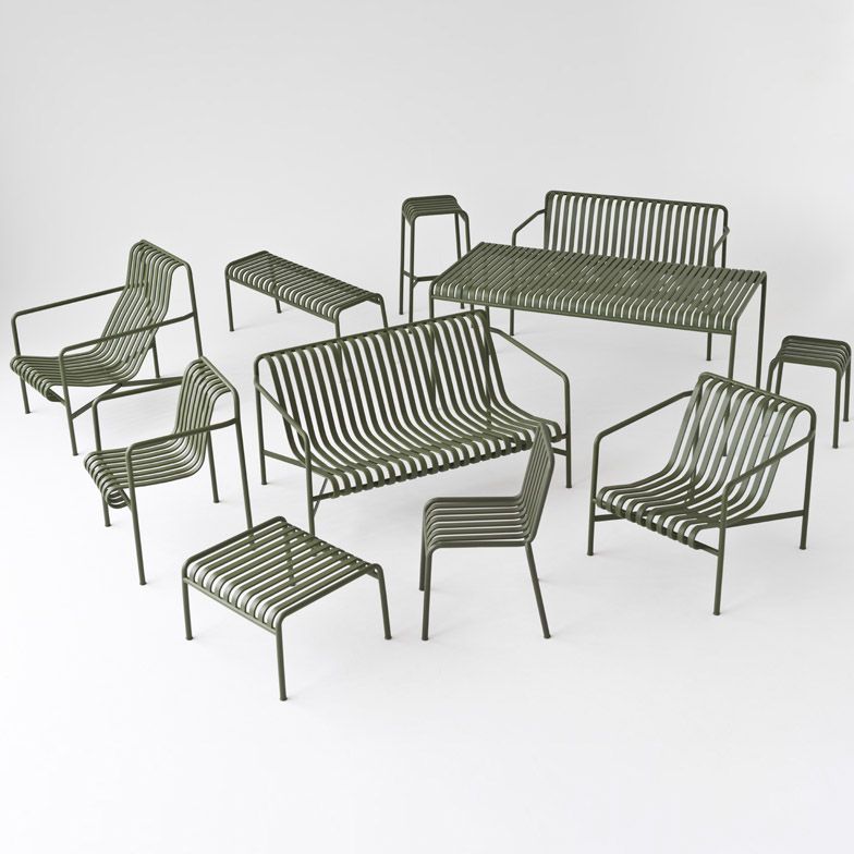 Contemporary Outdoor Chair Open Back Metal Patio Dining Chair