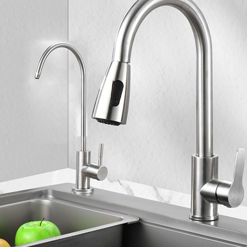 Modern Kitchen Sink Stainless Steel with Accessories and Faucet Top-Mount Workstation Sink