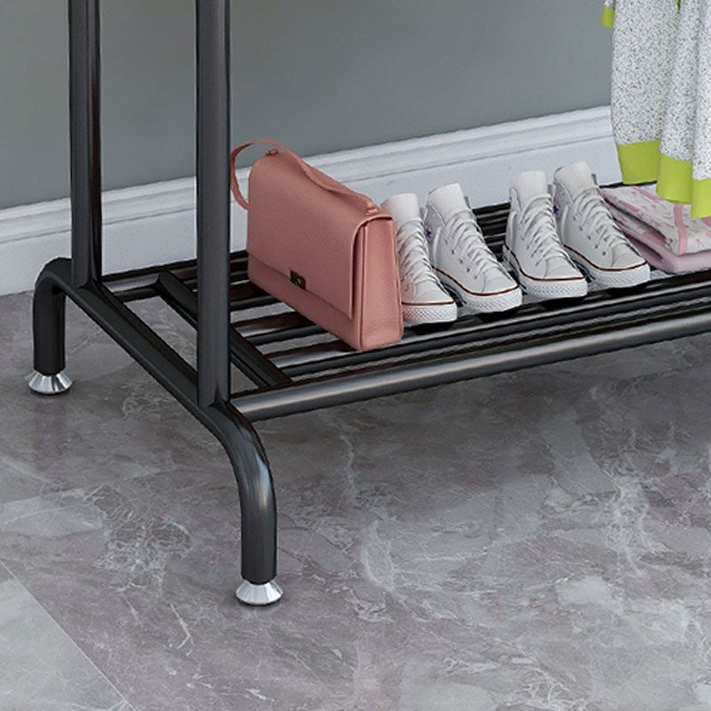 Modern Metal Coat Hanger 3 Hanging Rails and Lower Shelf Hall Stand