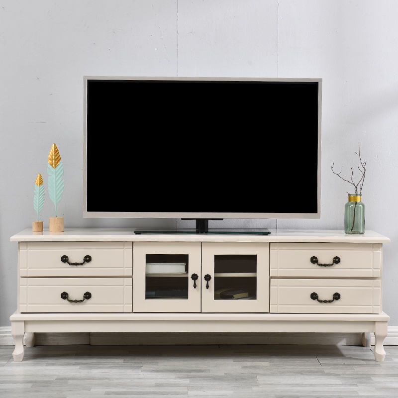 Contemporary TV Media Stand Wooden Media Console with Drawers