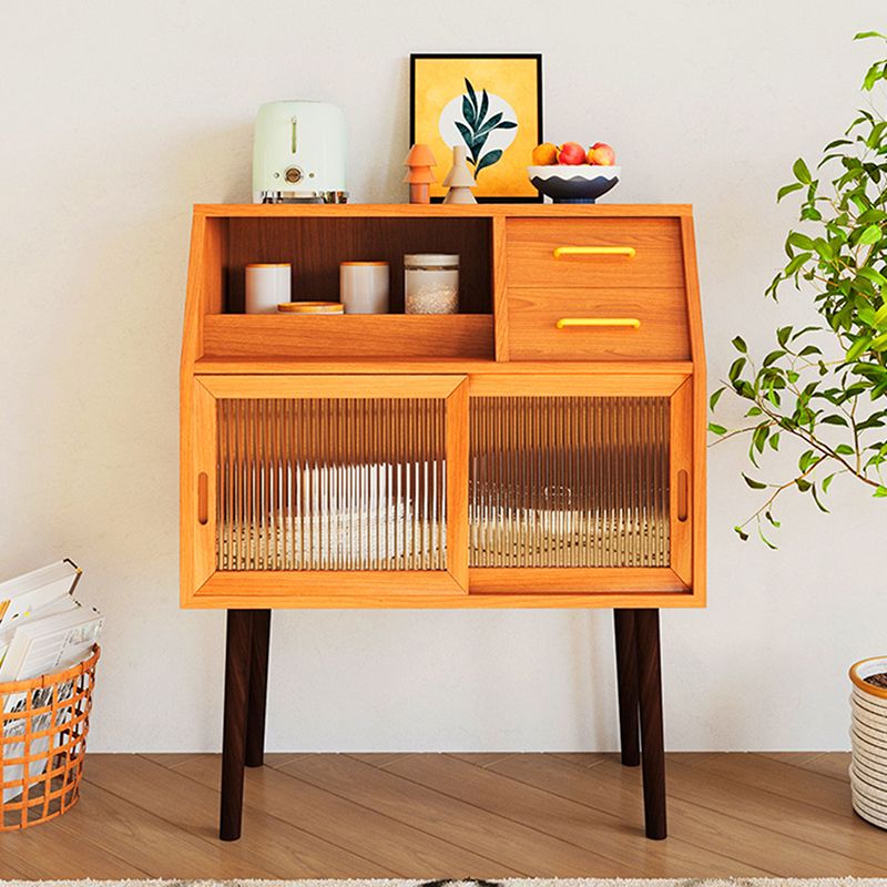 Modern Style 2 Drawers Sideboard Solid Wood Server for Dining Room