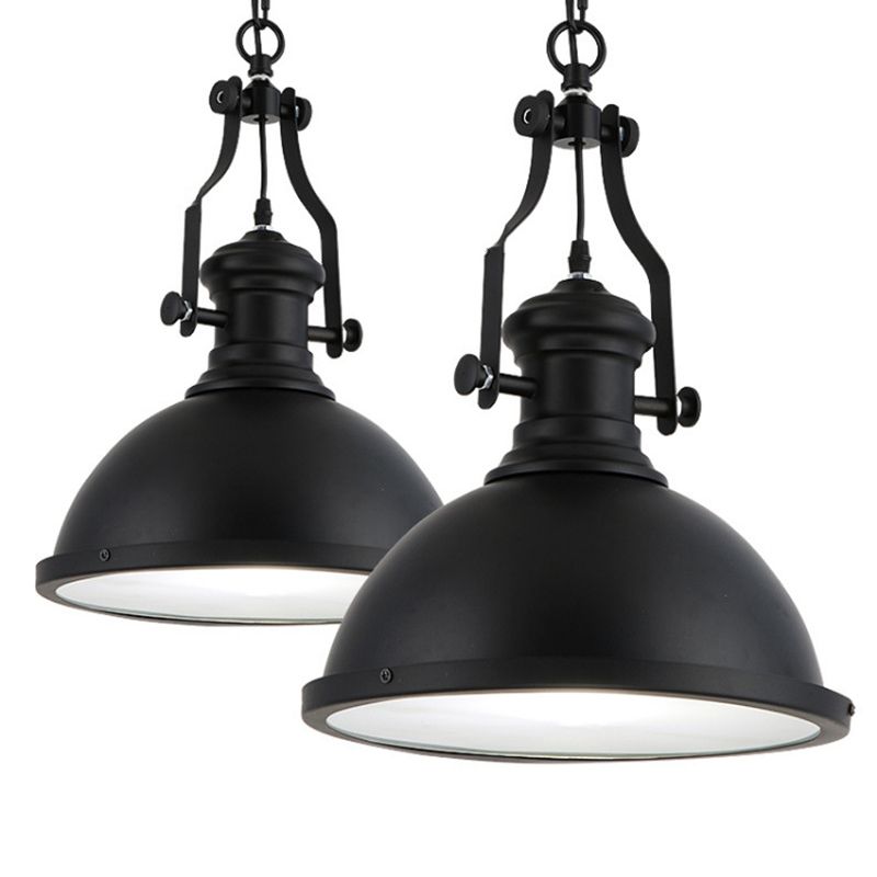 Couverture en pot en fer Pendant Lofting Loft Style 1-Light Restaurant Lumière suspendue