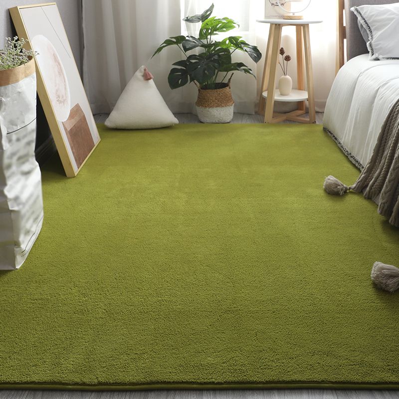 Trendy Solid Shag Rug Polyester Indoor Carpet Pet Friendly Area Carpet for Home Decoration