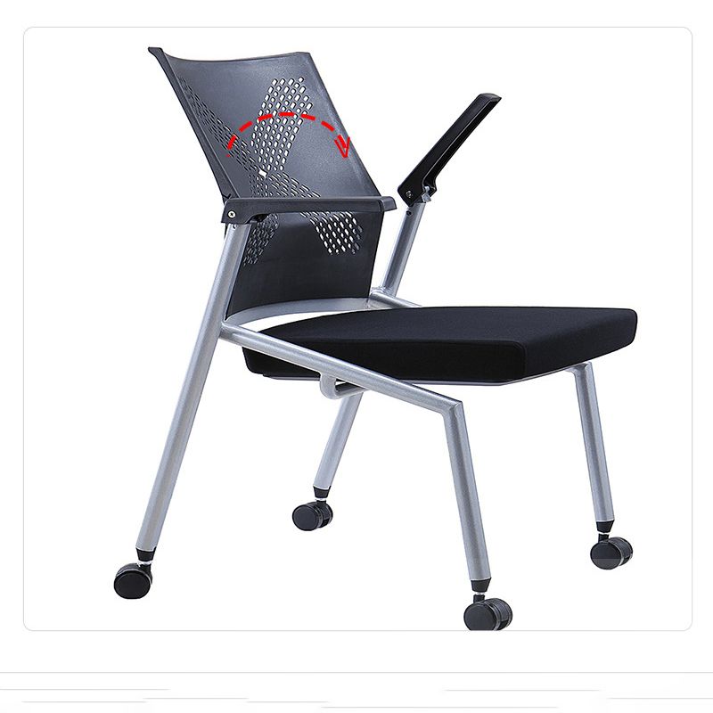 Modern Plastic and Nylon Conference Chair with Mid Back Home Office Chair