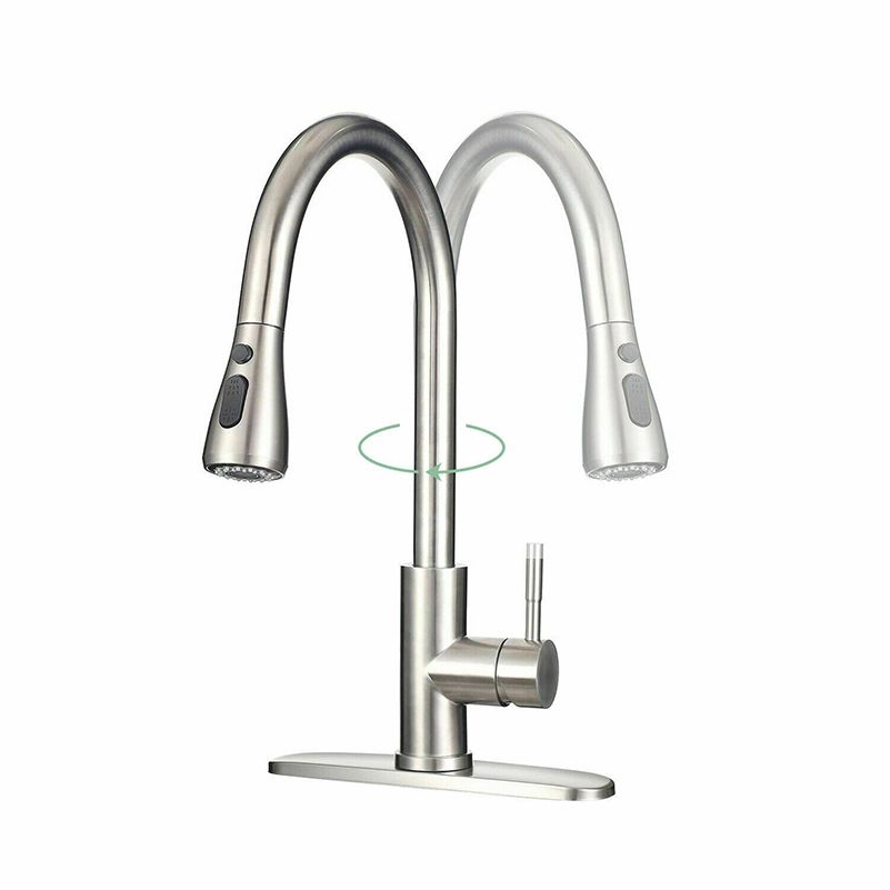 Pull Down Kitchen Standard Faucet Single Handle Faucet with Pull Out Sprayer